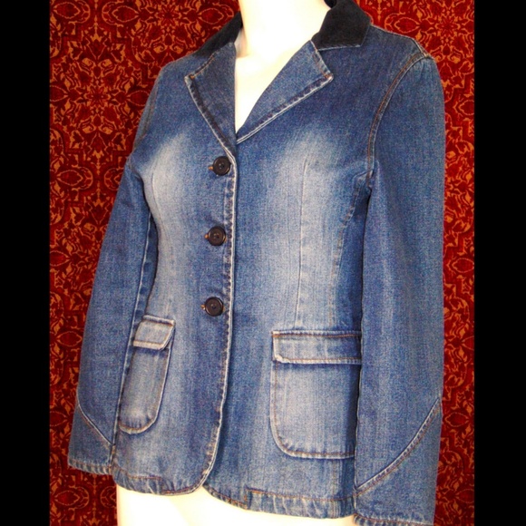 ZUTOPIA denim jacket L w/SPOT ⚠️🕙 - Picture 3 of 8